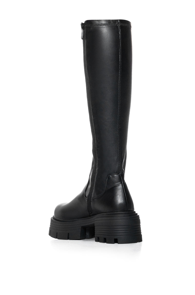 SLIM FIT AZALEA WANG LYNX BOOT WITH 4 WAY STRETCH IN BLACK