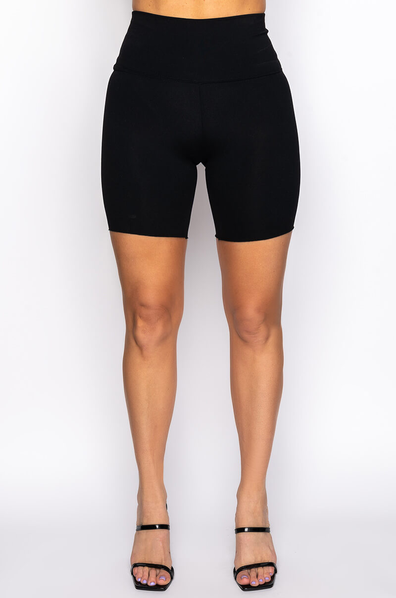 SNATCHED HIGH RISE BIKER SHORTS