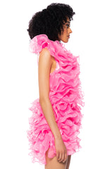 RAOLA ULTRA RUFFLED SLEEVELESS DRESS