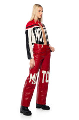 SPEED UP MOTOR FAUX LEATHER PANT