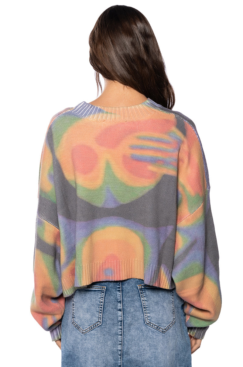 SPOTLESS MIND PULL OVER CROPPED SWEATER