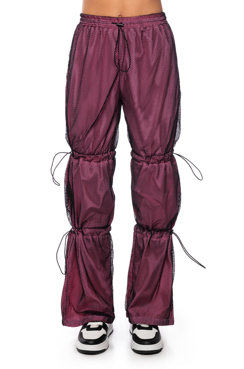 CAROLINE MESH DETAIL JOGGER IN PINK