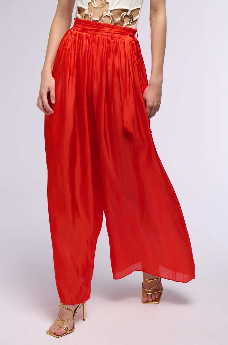 STAY A WHILE ORGANZA PALAZZO PANTS
