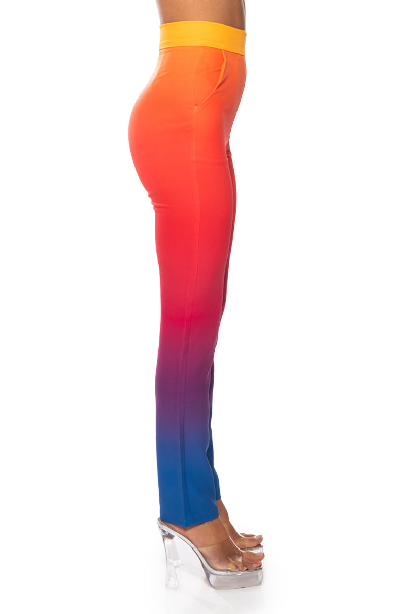 SUNSET IN PARADISE OMBRE SKINNY PANTS