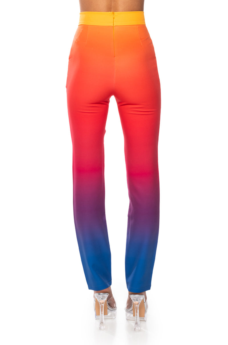 SUNSET IN PARADISE OMBRE SKINNY PANTS
