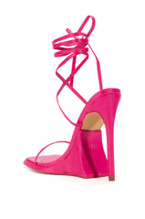 SUPERLIT STILETTO SANDAL WITH TIE UP IN PINK