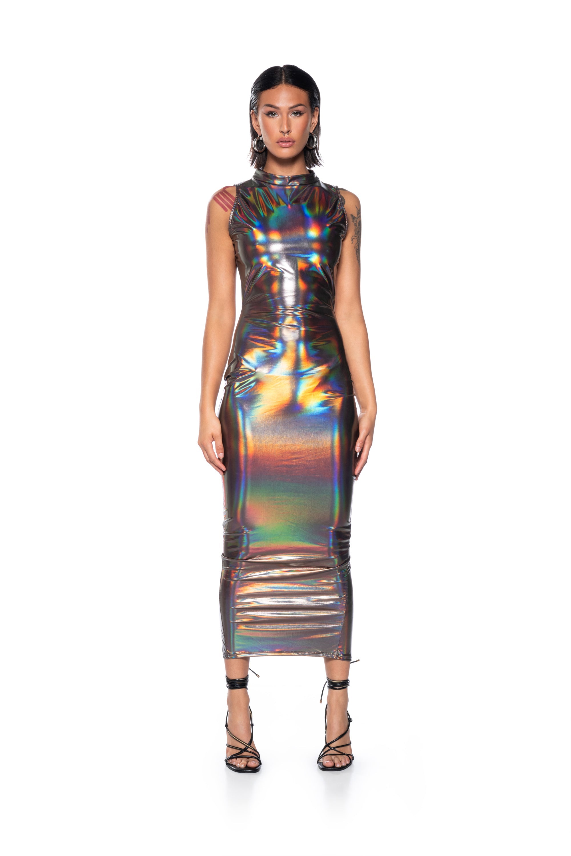 TALK ABOUT ME SLEEVELESS MIDI DRESS