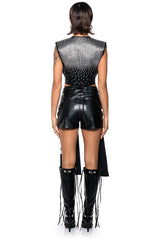 TALK TO ME STUD OPEN BACK VEST