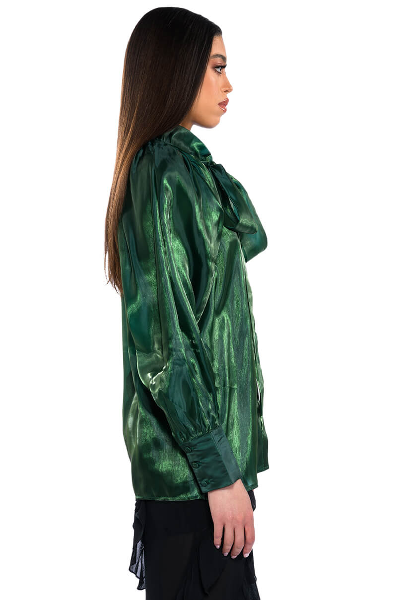 TALULLA TIE NECK LONG SLEEVE BLOUSE