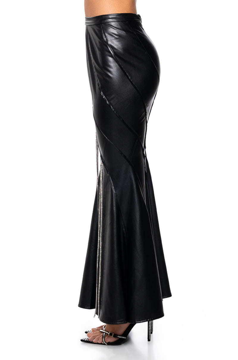 FRONT ROW EMBELLISHED MAXI SKIRT