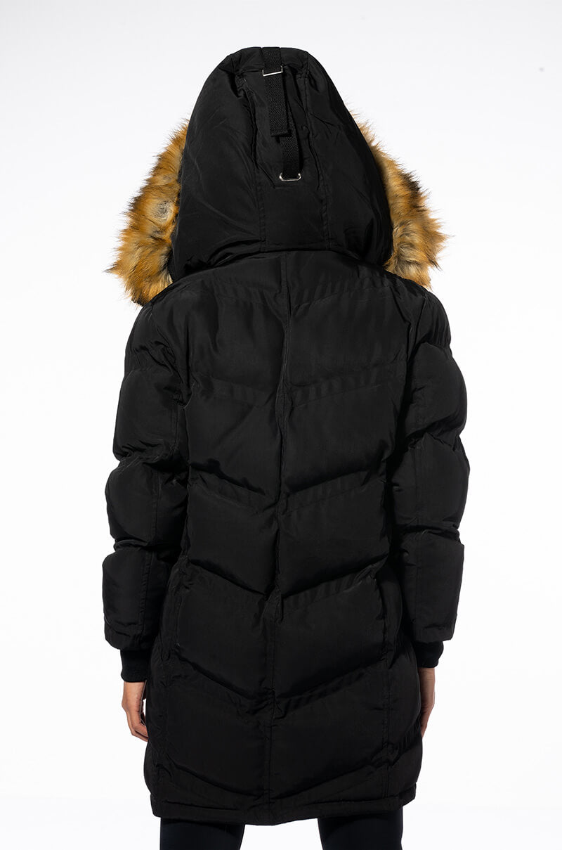 THE ULTIMATE LONG WINTER PUFFER WITH FAUX FUR