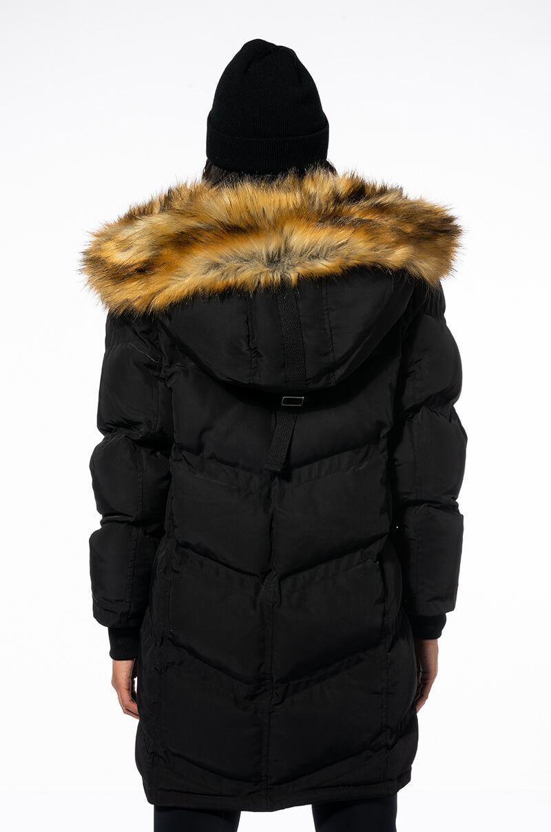 THE ULTIMATE LONG WINTER PUFFER WITH FAUX FUR