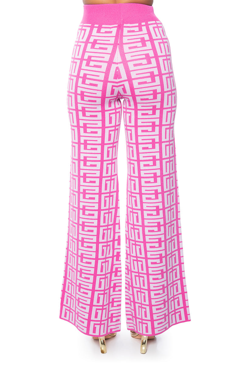 THERE SHE IS KNIT WIDE LEG HIGH WAIST PANT