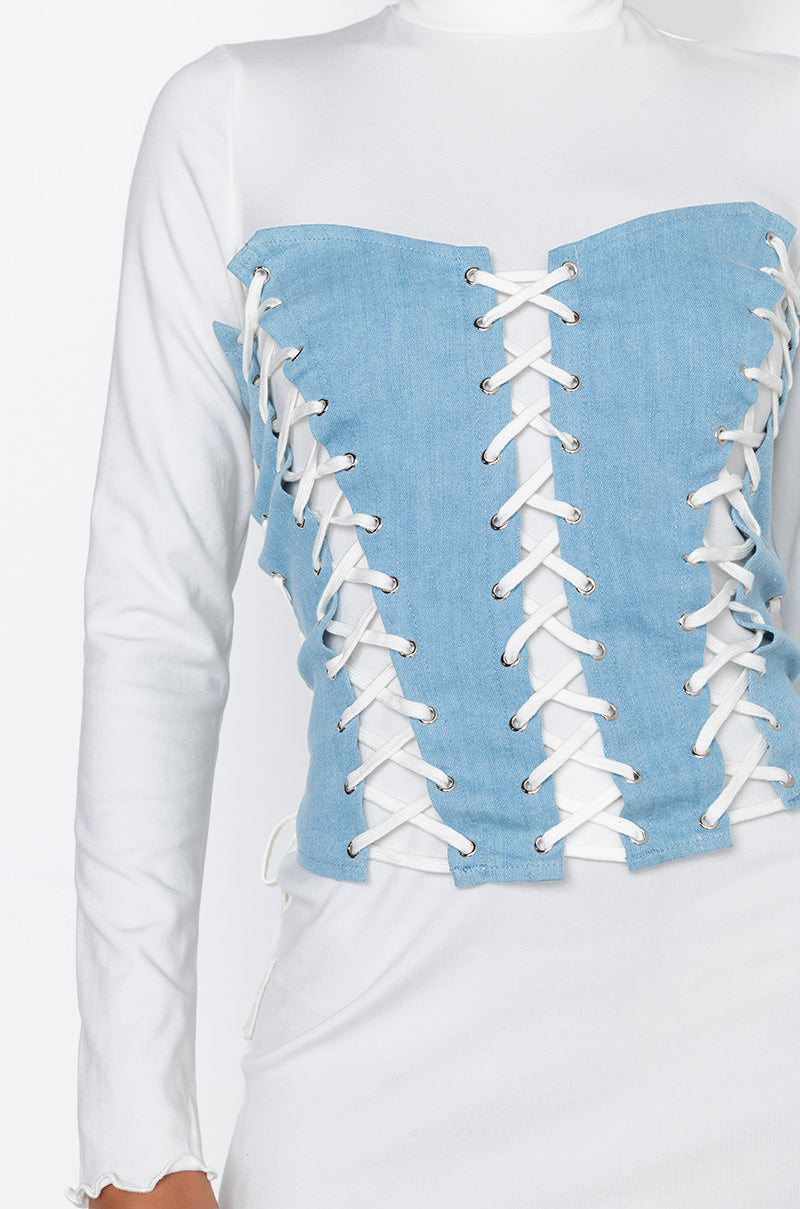 TIE ME UP LACED CORSET