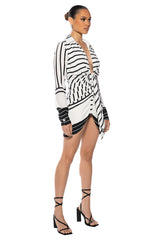 TIME TO MAKE MOVES SATIN MINI DRESS