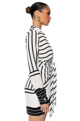 TIME TO MAKE MOVES SATIN MINI DRESS