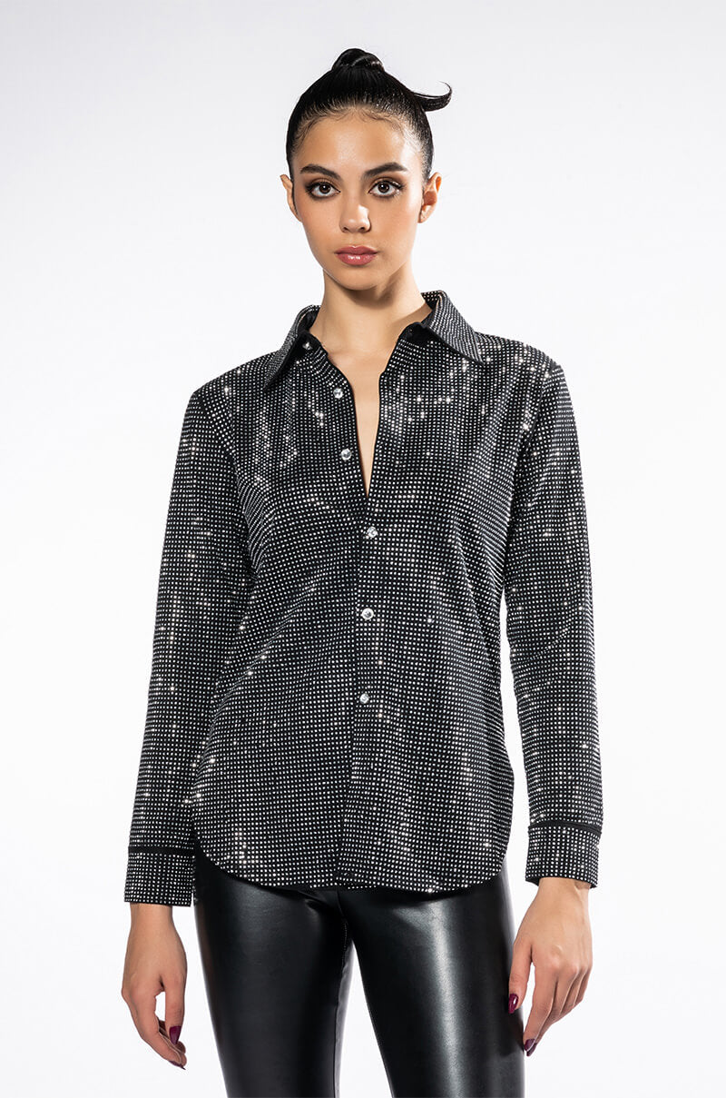 TINY DANCER RHINESTONE BLOUSE