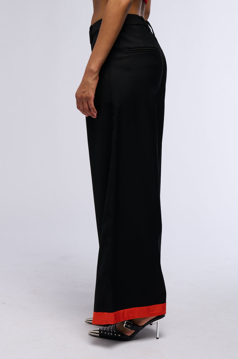 TONIGHT WE DANCE TROUSER IN BLACK RED