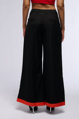 TONIGHT WE DANCE TROUSER IN BLACK RED