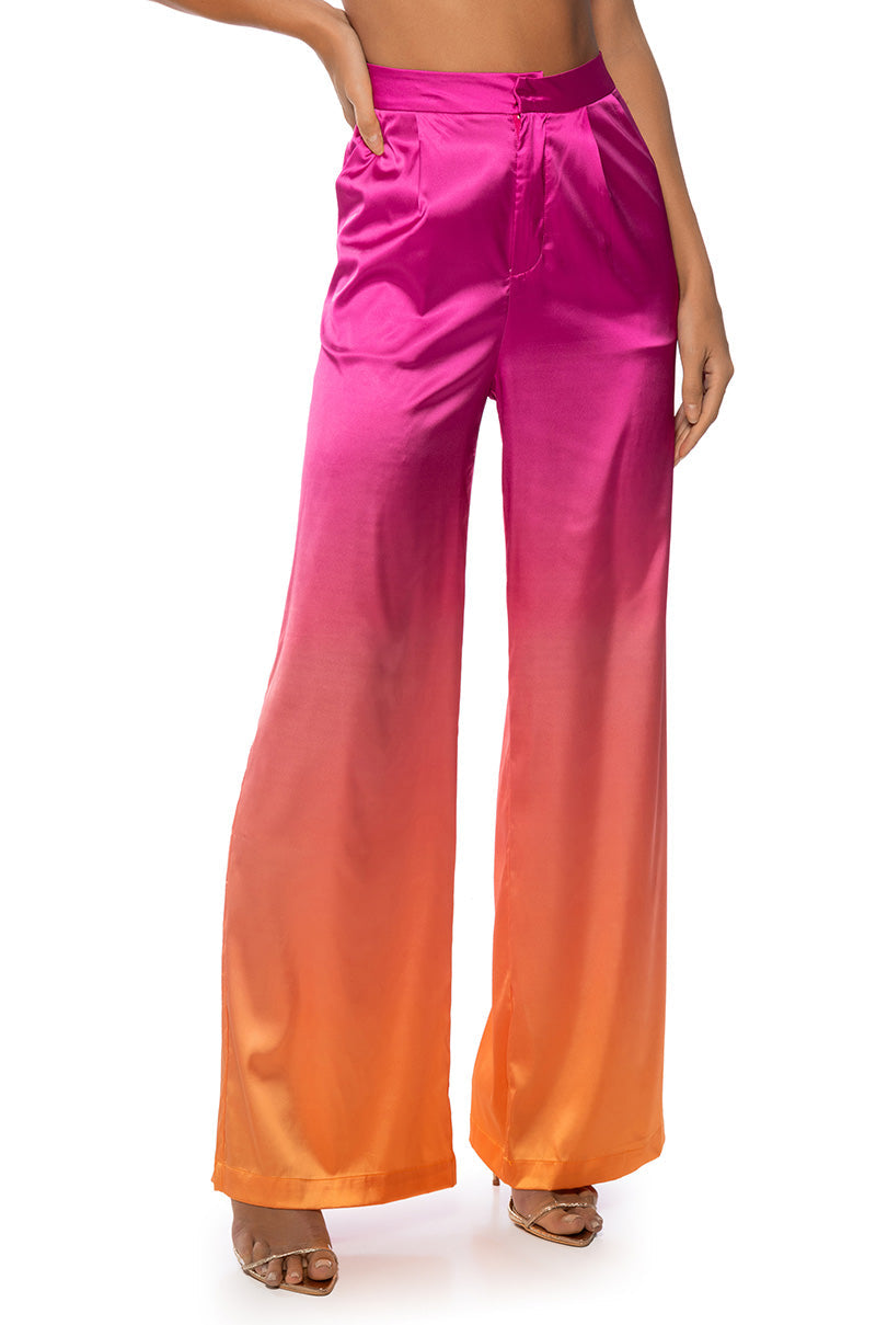 TROPICAL VACATION OMBRE STRAIGHT LEG TROUSERS