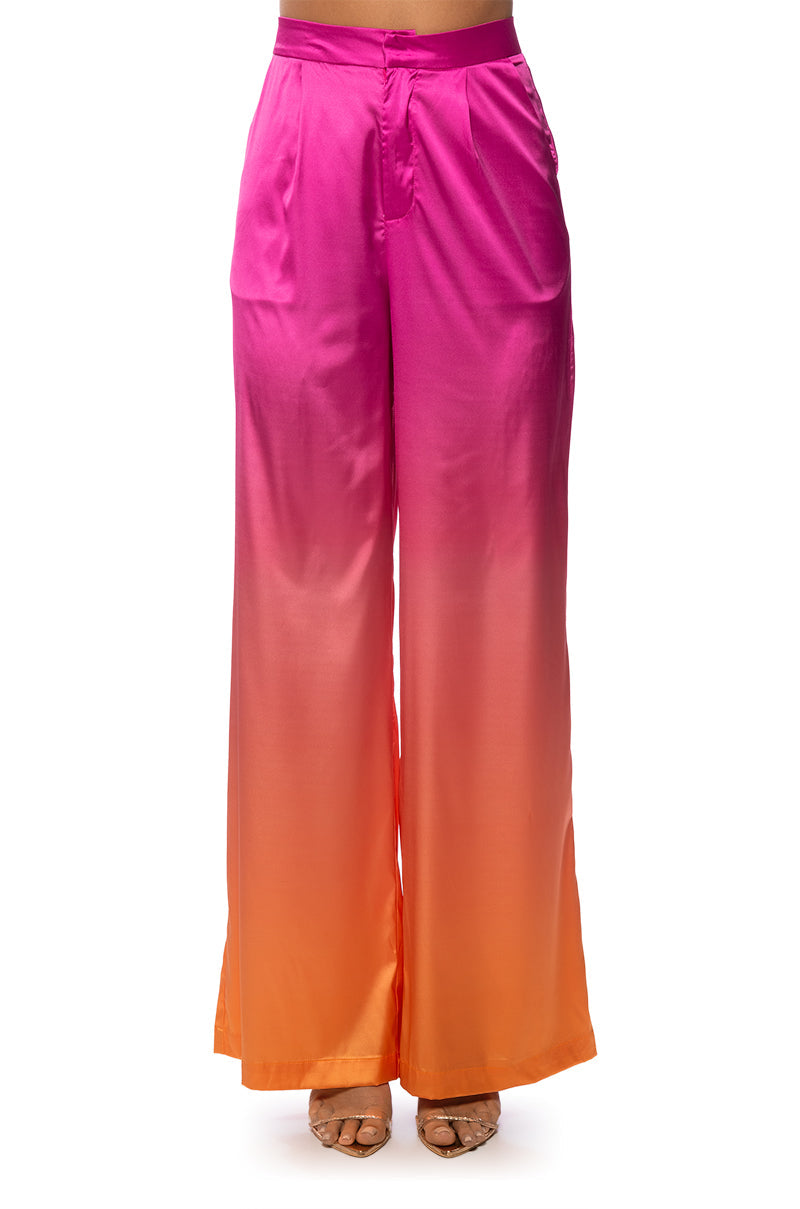 TROPICAL VACATION OMBRE STRAIGHT LEG TROUSERS
