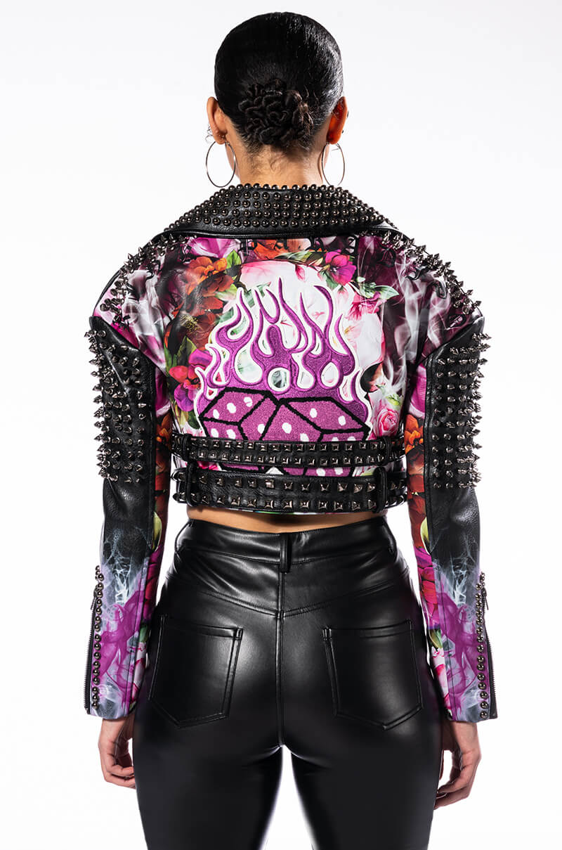 TWIN FLAME DICE MOTO JACKET