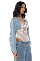 ULTRA CROP DENIM BOLERO JACKET