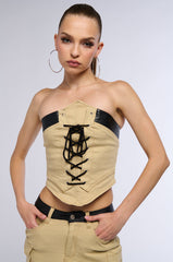UPGRADE YOU LACE UP CORSET TOP