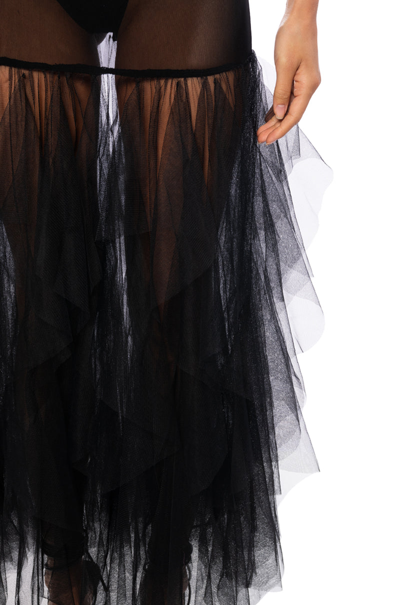 VIBING ON MY OWN TULLE MAXI SKIRT
