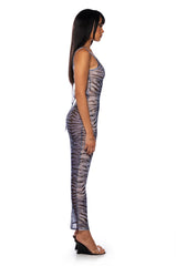 VISUALIZE ME MESH MAXI DRESS