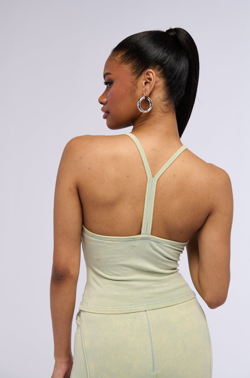 WE BELONG TOGETHER TANK IN LIGHT GREEN