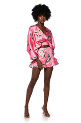 WE MEET AGAIN SATIN BLOUSE