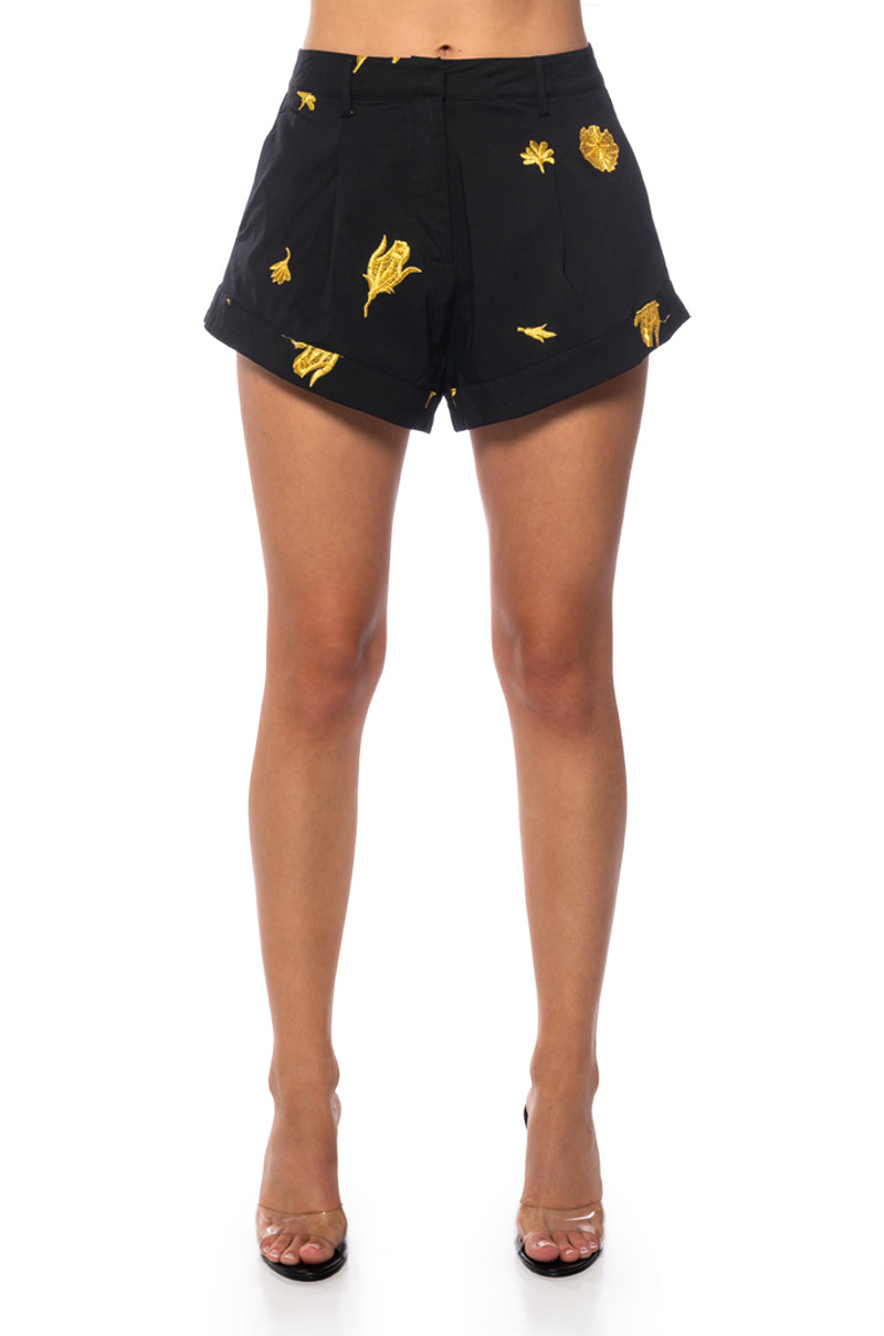 WEEKEND GETAWAY FLORAL FLOUNCE SHORT