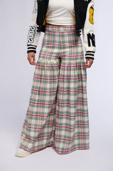 WHATEVER IT IS PLAID PLEATED PANT
