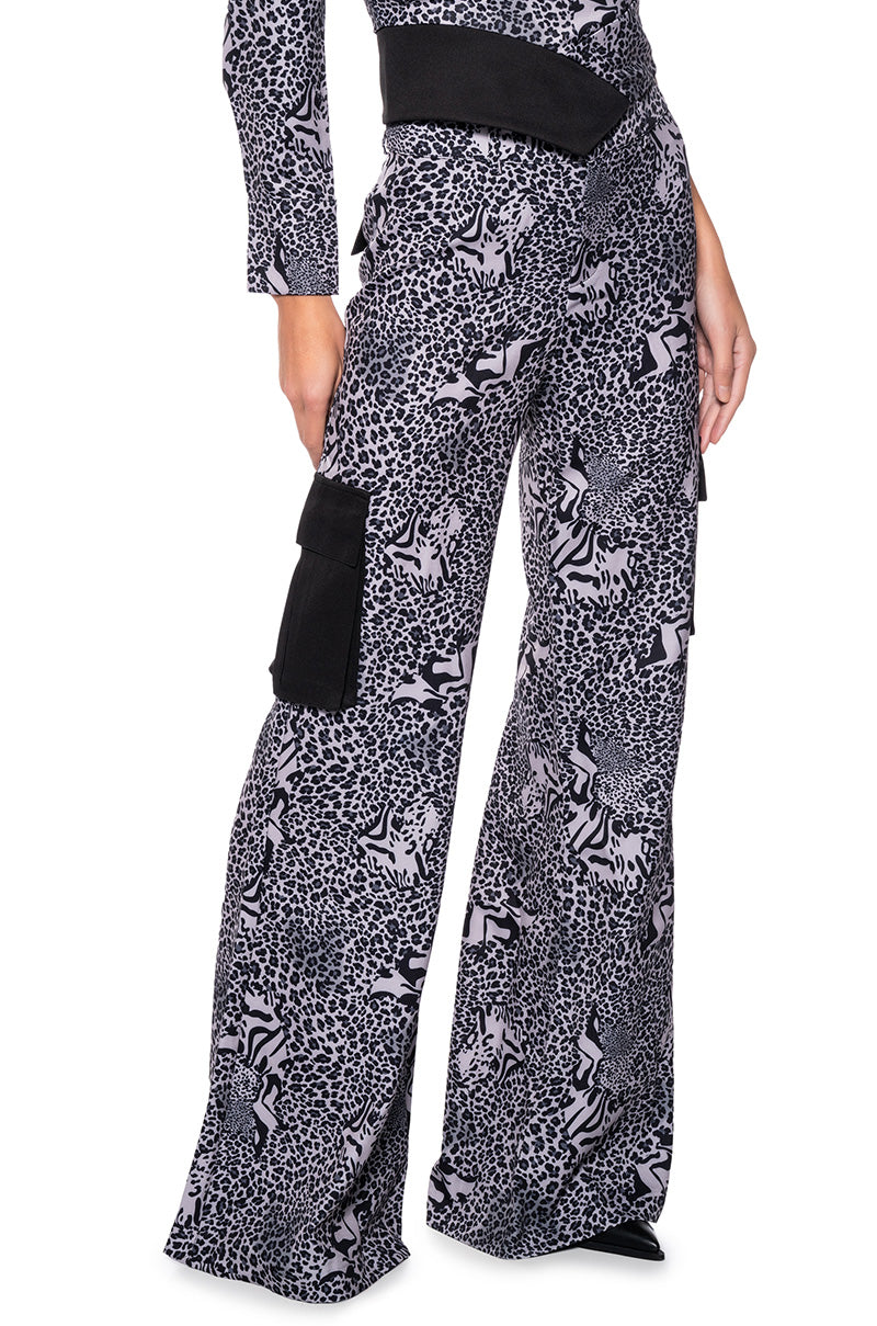 WILD CHILD ANIMAL PRINT CARGO PANTS