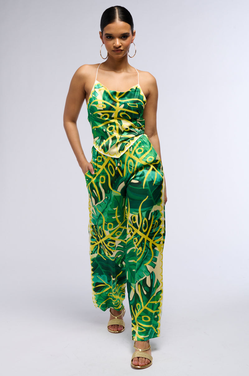 WILD FOX SATIN PALAZZO PANT