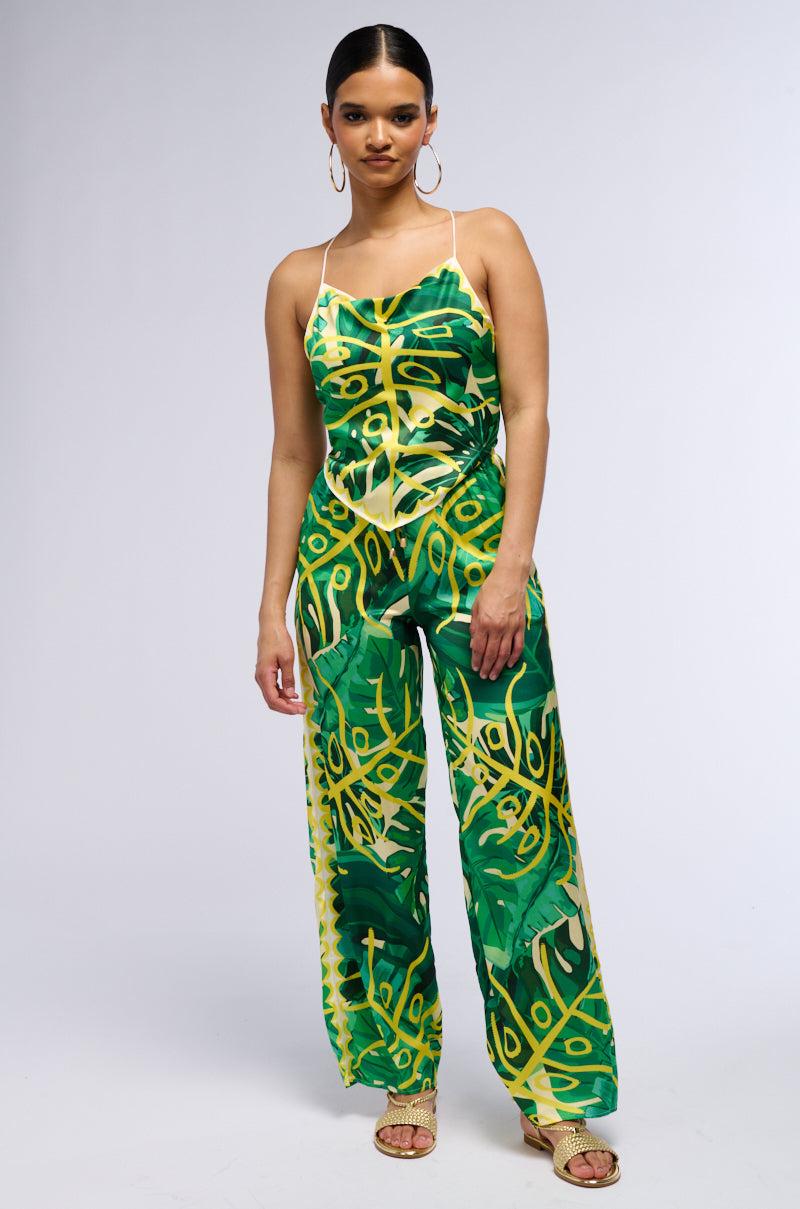 WILD FOX SATIN PALAZZO PANT