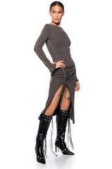 WINSTON SIDE CINCH MINERAL WASH MIDI DRESS