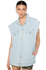 WRENLY OVERSIZED DENIM VEST