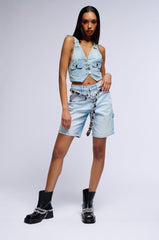 Y2KAYLA FITTED DENIM VEST