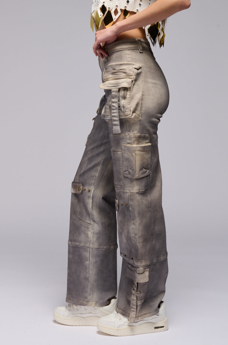 YOUNG AND ALIVE WIDE LEG DENIM PANT