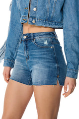 YOUR FAVORITE WHISKERED DENIM SHORT