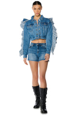 YOUR FAVORITE WHISKERED DENIM SHORT