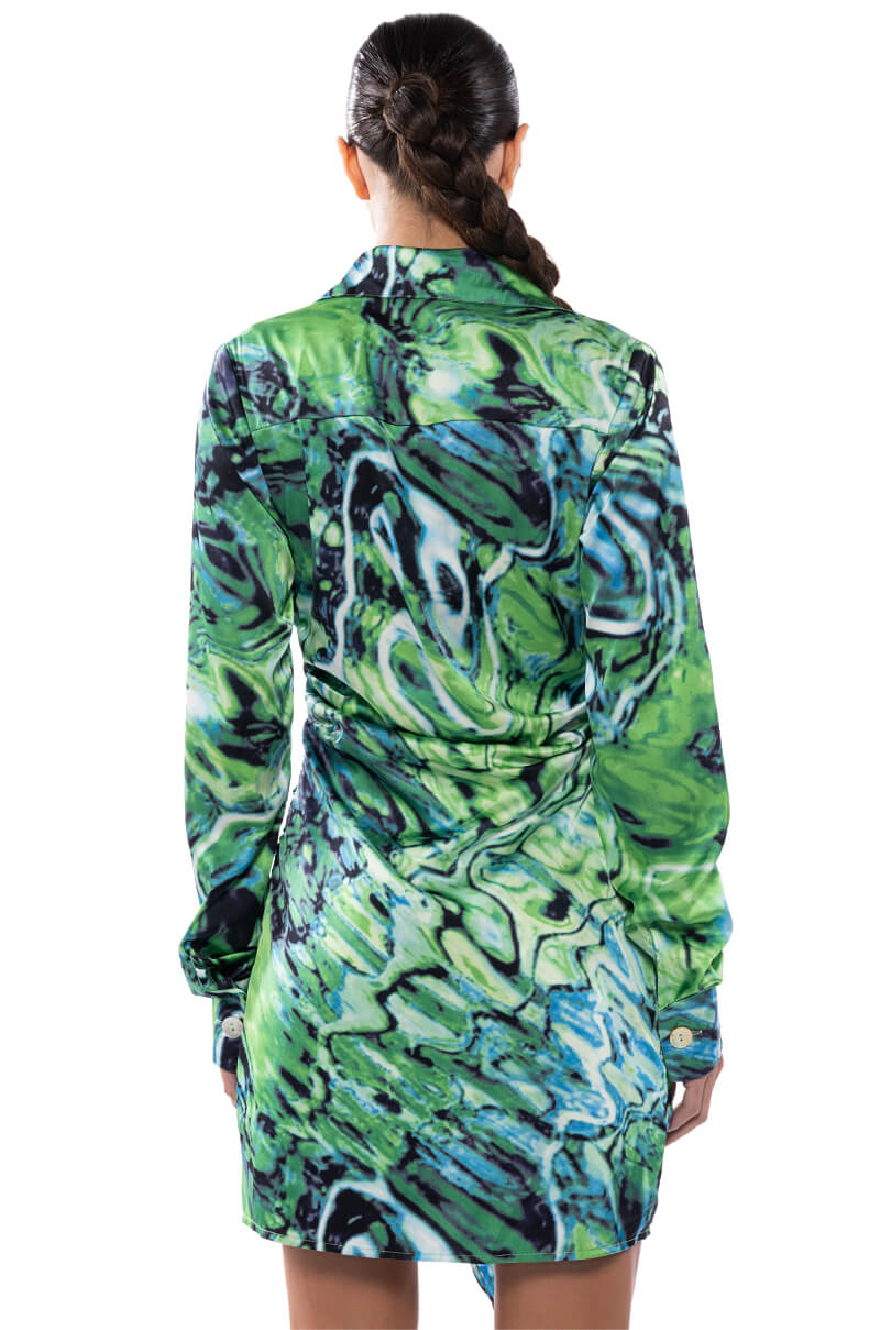 YOURS TRULY LONG SLEEVE MINI DRESS