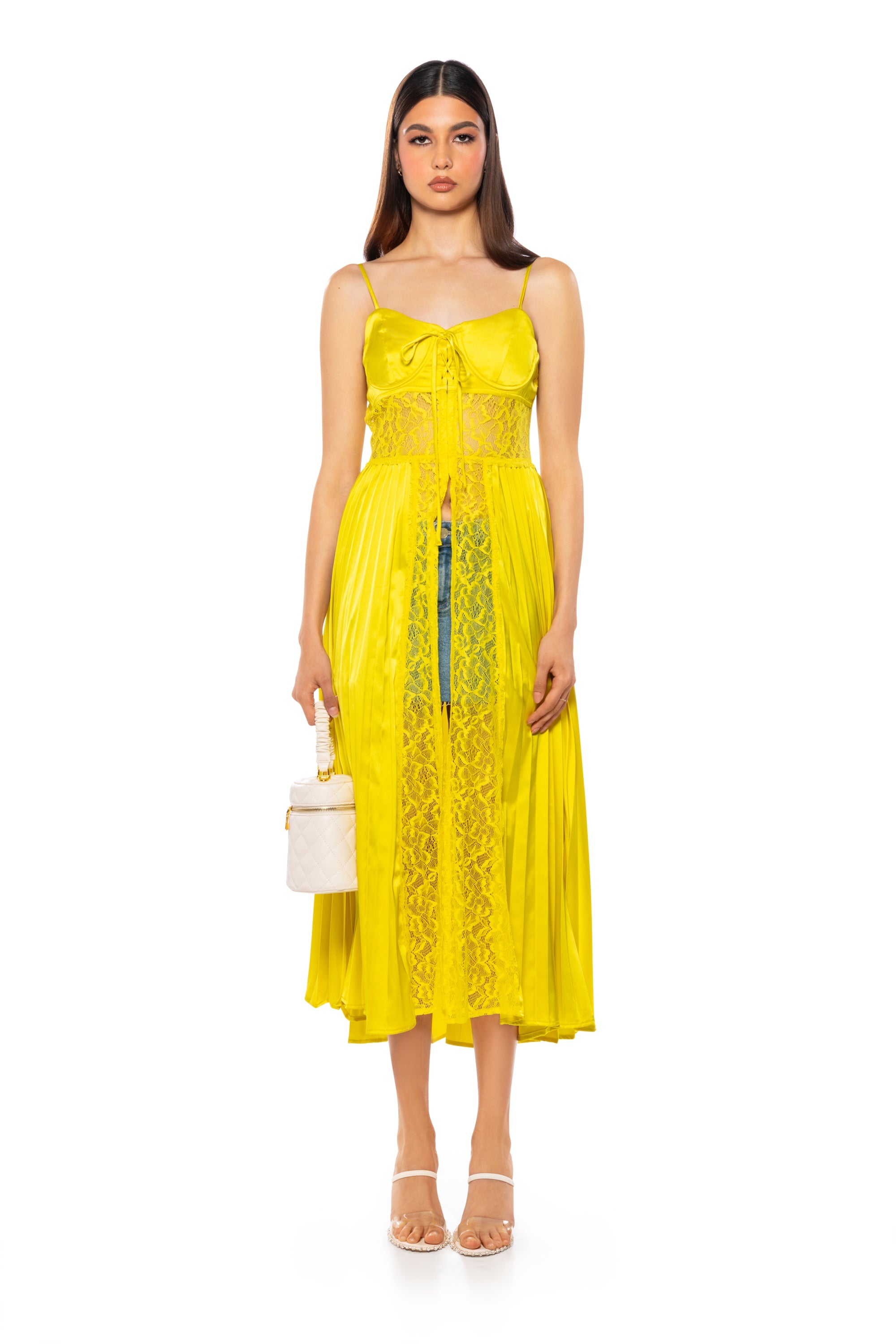 ZANE MAXI CORSET TOP IN YELLOW