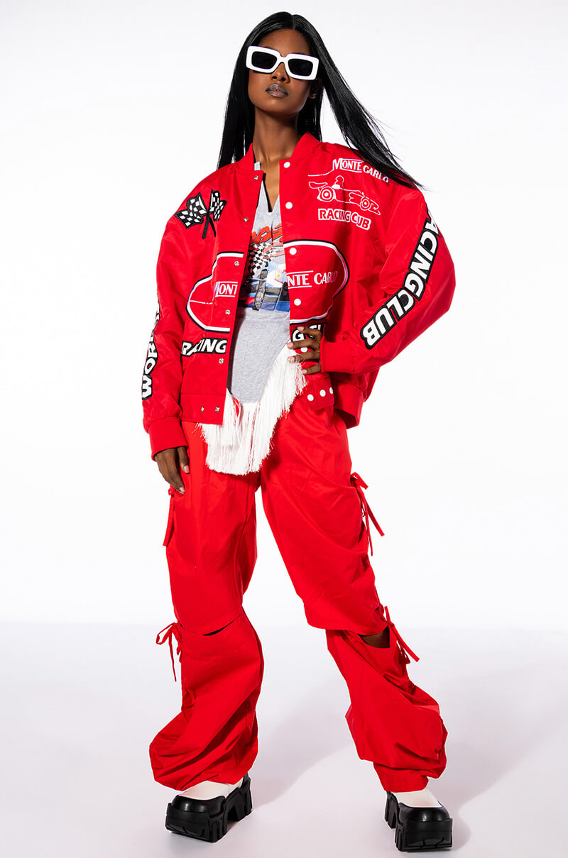 ZOOM ZOOM CORSETED FRINGE SWEATSHIRT